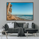 Scenic Beach Wall Art Canvas Print – Tall Palm Trees, Sandy by MyGreatCanvas | Canvas Wall Art Prints | Photo Prints & Wall Decor