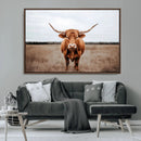 Longhorn Bull Wall Art Canvas Print – Framed Rustic by MyGreatCanvas | Canvas Wall Art Prints | Photo Prints & Wall Decor