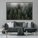 Misty Pine Forest Wall Art Canvas Print, Lush Green Trees by MyGreatCanvas | Canvas Wall Art Prints | Photo Prints & Wall Decor