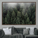 Dense Evergreen Forest Wall Art, Misty Morning Fog, Pine by MyGreatCanvas | Canvas Wall Art Prints | Photo Prints & Wall Decor