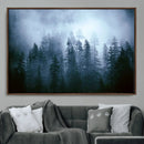 Foggy Evergreen Pines Wall Art – Mist Forest Blue Haze Moody by MyGreatCanvas | Canvas Wall Art Prints | Photo Prints & Wall Decor