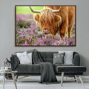 Highland Cow Wall Art Canvas Print, Rustic Brown Cow Grazing by MyGreatCanvas | Canvas Wall Art Prints | Photo Prints & Wall Decor