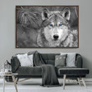 Wild Wolf Blue Eye Wall Art Canvas Print