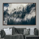 Foggy Pine Forest Wall Art – Framed Black White Nature by MyGreatCanvas | Canvas Wall Art Prints | Photo Prints & Wall Decor