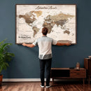 Custom Push Pin World Map Wall Art Canvas Print – by MyGreatCanvas | Canvas Wall Art Prints | Photo Prints & Wall Decor