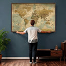 Personalized Custom World Map Wall Art Print – Add Your