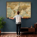 Personalized Custom World Map Wall Art Print – Add Your