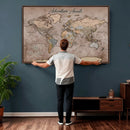 Custom Push Pin World Map Wall Art Canvas Print – by MyGreatCanvas | Canvas Wall Art Prints | Photo Prints & Wall Decor