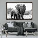 Elephant Family Africa Wall Art Canvas Print by MyGreatCanvas | Canvas Wall Art Prints | Photo Prints & Wall Decor
