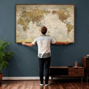 Personalized Push Pin World Map Canvas Print – Custom by MyGreatCanvas | Canvas Wall Art Prints | Photo Prints & Wall Decor