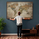 World Map Canvas Print – Framed Travel Map Wall Art for by MyGreatCanvas | Canvas Wall Art Prints | Photo Prints & Wall Decor