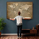 World Map Wall Art Canvas Print, Framed Map Art Picture by MyGreatCanvas | Canvas Wall Art Prints | Photo Prints & Wall Decor