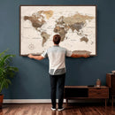 World Map Canvas Print – Framed Detailed Map of the World by MyGreatCanvas | Canvas Wall Art Prints | Photo Prints & Wall Decor