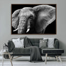 Big Elephant Close Up Wall Art Canvas Print
