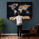 Grunge Wall Art World Map Canvas Print by MyGreatCanvas | Canvas Wall Art Prints | Photo Prints & Wall Decor