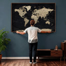 World Map Wall Art Print – Detailed Map of the World Wall by MyGreatCanvas | Canvas Wall Art Prints | Photo Prints & Wall Decor
