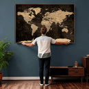 World Map Canvas Print – Detailed Map of the World Wall Art