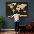 World Map Canvas Print – Framed World Map Wall Art for