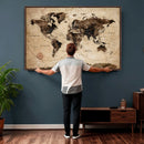 World Map Wall Art Canvas Print
