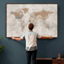 Detailed World Map Wall Art Canvas Print for Home and Office Decor by MyGreatCanvas | Canvas Wall Art Prints | Photo Prints & Wall Decor