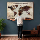 Custom Push Pin Map Wall Art Canvas Print – Personalized by MyGreatCanvas | Canvas Wall Art Prints | Photo Prints & Wall Decor