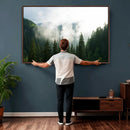 Misty Mountain Forest Canvas Print, Foggy Pine Trees Nature by MyGreatCanvas | Canvas Wall Art Prints | Photo Prints & Wall Decor