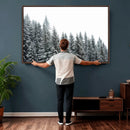 Misty Mountain Forest Canvas Print, Foggy Pine Trees Nature by MyGreatCanvas | Canvas Wall Art Prints | Photo Prints & Wall Decor