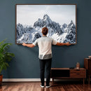 Snowy Mountain Range Canvas Print, Alpine Peaks Landscape by MyGreatCanvas | Canvas Wall Art Prints | Photo Prints & Wall Decor