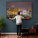Baltimore Skyline Wall Art Canvas Print, Baltimore Downtown by MyGreatCanvas | Canvas Wall Art Prints | Photo Prints & Wall Decor