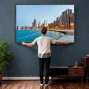Chicago Wall Art Canvas Print, Chicago City Downtown Night by MyGreatCanvas | Canvas Wall Art Prints | Photo Prints & Wall Decor