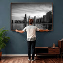 Chicago Wall Art Canvas Print, Chicago City Downtown Night by MyGreatCanvas | Canvas Wall Art Prints | Photo Prints & Wall Decor