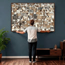 Abstract Longhorn Wall Art Canvas Print - Cow Animal Drawing by MyGreatCanvas | Canvas Wall Art Prints | Photo Prints & Wall Decor