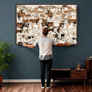 Large Longhorn Wall Art Canvas Print - Abstract Cow Animal by MyGreatCanvas | Canvas Wall Art Prints | Photo Prints & Wall Decor