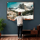 Snowy Mountain Wall Art Canvas Print, Alpine Pine Forest by MyGreatCanvas | Canvas Wall Art Prints | Photo Prints & Wall Decor