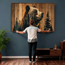 Rustic Bear Wall Art Canvas Print – Woodland Wildlife by MyGreatCanvas | Canvas Wall Art Prints | Photo Prints & Wall Decor