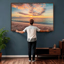 Sunset Beach Wall Art Canvas Print – Soft Coastal by MyGreatCanvas | Canvas Wall Art Prints | Photo Prints & Wall Decor