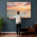 Sunset Beach Wall Art Canvas Print – Soft Coastal by MyGreatCanvas | Canvas Wall Art Prints | Photo Prints & Wall Decor