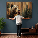 Grizzly Bear Wall Art Canvas Print, Rustic Wildlife Bear by MyGreatCanvas | Canvas Wall Art Prints | Photo Prints & Wall Decor