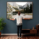 Lake Braies Alpine Landscape Wall Art Canvas Print, by MyGreatCanvas | Canvas Wall Art Prints | Photo Prints & Wall Decor