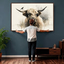 Abstract Highland Cow Wall Art Canvas Print, Rustic Farm by MyGreatCanvas | Canvas Wall Art Prints | Photo Prints & Wall Decor