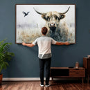 Abstract Highland Cow Animal Wall Art Canvas Print by MyGreatCanvas | Canvas Wall Art Prints | Photo Prints & Wall Decor