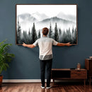 Misty Pine Forest Mountain Landscape Wall Art Canvas Print by MyGreatCanvas | Canvas Wall Art Prints | Photo Prints & Wall Decor