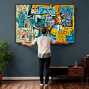 Basquiat Style Bird Bull Graffiti Wall Art Canvas Print, by MyGreatCanvas | Canvas Wall Art Prints | Photo Prints & Wall Decor