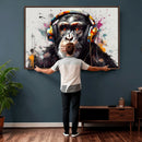 Dj Monkey Wall Art Canvas Print – Colorful Pop Art Banksy by MyGreatCanvas | Canvas Wall Art Prints | Photo Prints & Wall Decor
