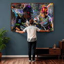 Graffiti Baseball Player Street Art Wall Art Canvas Print by MyGreatCanvas | Canvas Wall Art Prints | Photo Prints & Wall Decor