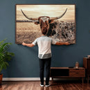Texas Longhorn Wall Art Canvas Print – Western Cattle Ranch by MyGreatCanvas | Canvas Wall Art Prints | Photo Prints & Wall Decor