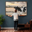 Texas Longhorn Bull Rustic Wall Art Canvas Print by MyGreatCanvas | Canvas Wall Art Prints | Photo Prints & Wall Decor