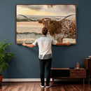 Texas Longhorn Wall Art Canvas Print, Western Ranch Bull by MyGreatCanvas | Canvas Wall Art Prints | Photo Prints & Wall Decor