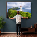 Cliffside Lighthouse Wall Art Canvas Print – Coastal by MyGreatCanvas | Canvas Wall Art Prints | Photo Prints & Wall Decor