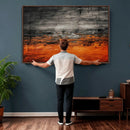 Black Orange Abstract Wall Art Canvas Print Modern Textured by MyGreatCanvas | Canvas Wall Art Prints | Photo Prints & Wall Decor